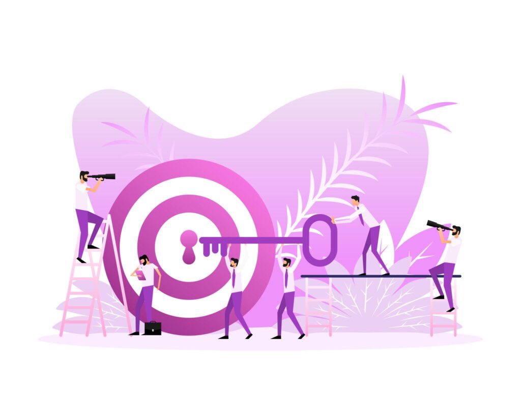 digital marketing team targeting business growth goals with strategic planning and execution