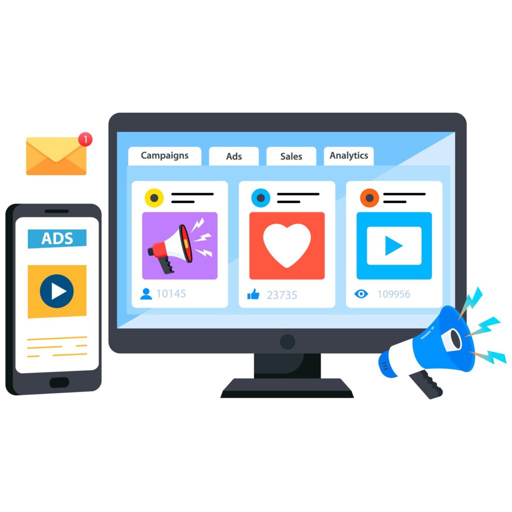 social media marketing services including content strategy posting engagement advertising and performance tracking