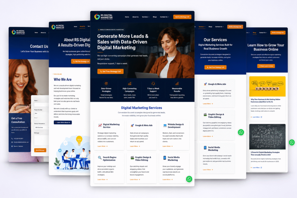 RS Digital Marketer Website SEO Project