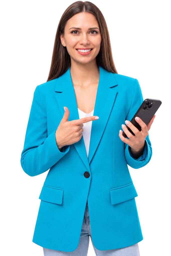 Professional female Meta Ads consultant helping businesses generate leads through Facebook and Instagram advertising.
